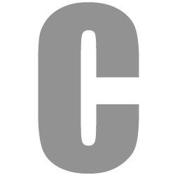 Letter sticker - Letter C Impact - Plakletter