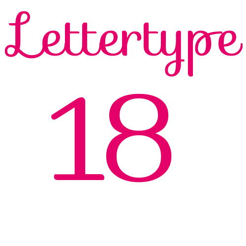 Naamsticker | Lettertype 18