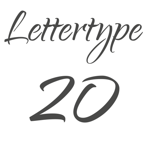 Naamsticker | Lettertype 20