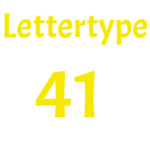 Naamsticker | Lettertype 41