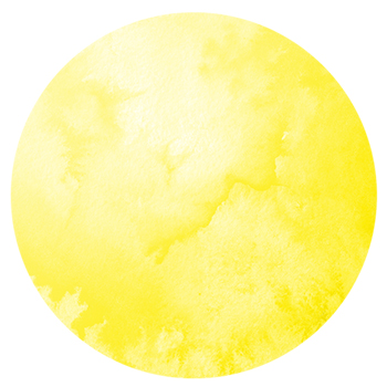 Muursticker wandcirkel aquarel Gele tinten