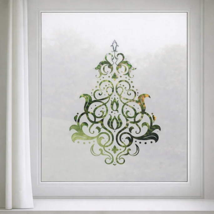 Raamfolie met ornament