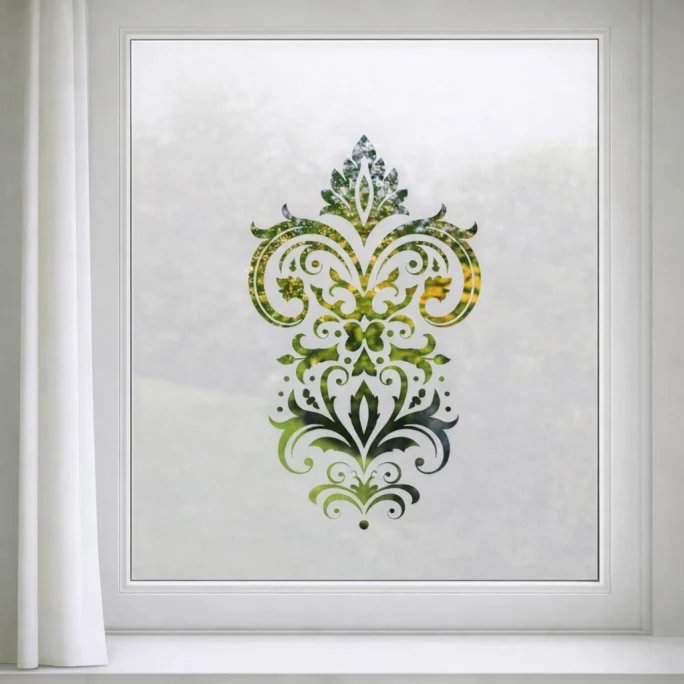Zelfklevende raamfolie met ornament