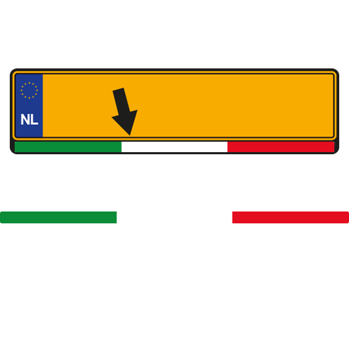 Vlag Italië Kenteken Sticker