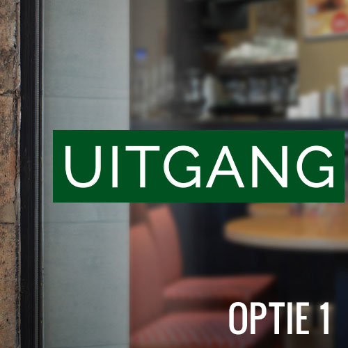 Uitgang sticker