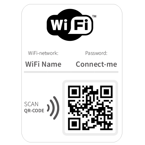 WiFi netwerk toegang QR Code sticker