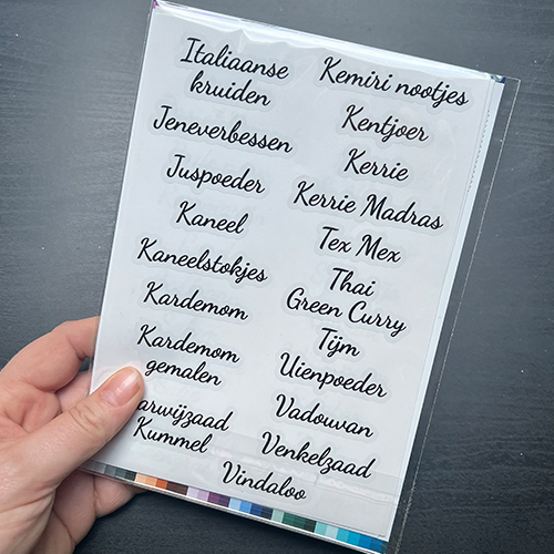 Zwarte tekst - Nederlandse Voorraad Stickers | Complete set