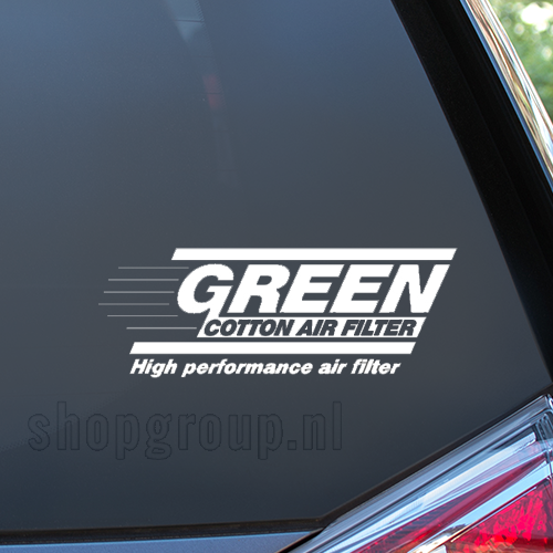 Green cotton air filter logo sticker
