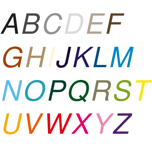Losse letter alfabet sticker