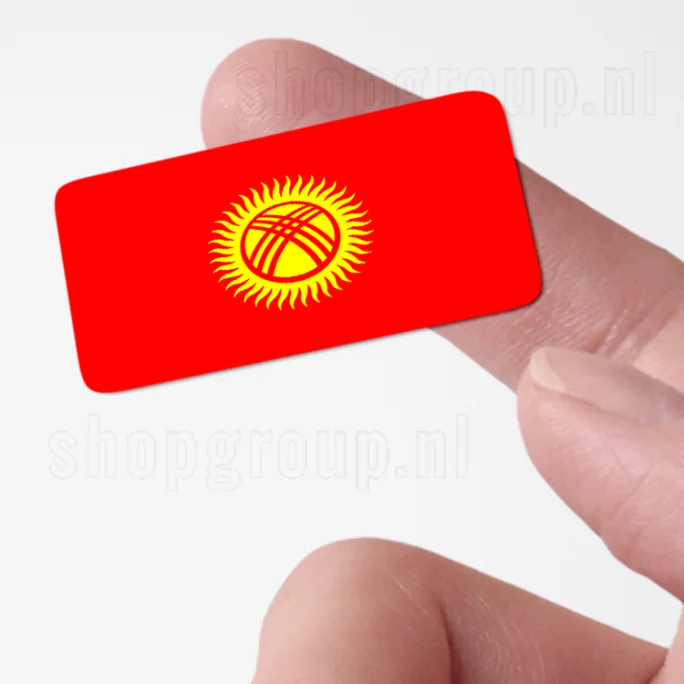 Vlag Kirgizië sticker