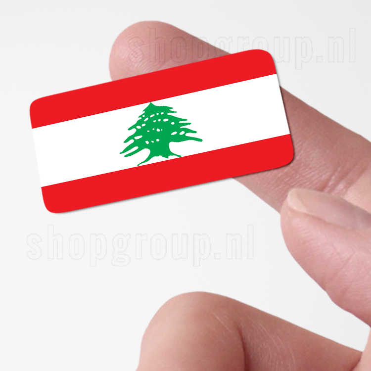 Vlag Libanon sticker Landen vlaggenstickers ⭐TIP