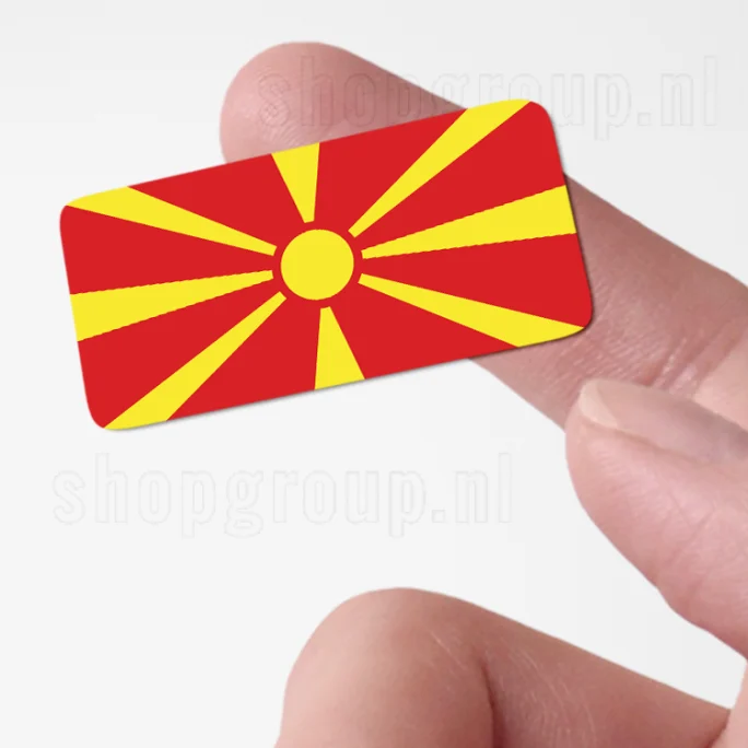 Vlag Noord- Macedonië sticker