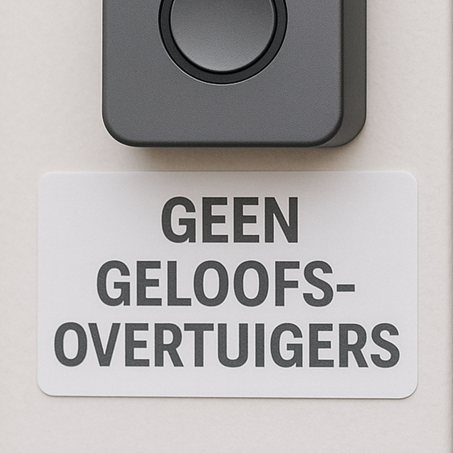 geen geloofsovertuigers sticker