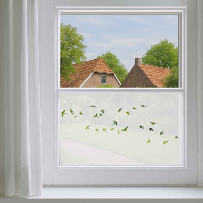 Raamfolie met kleine vogels