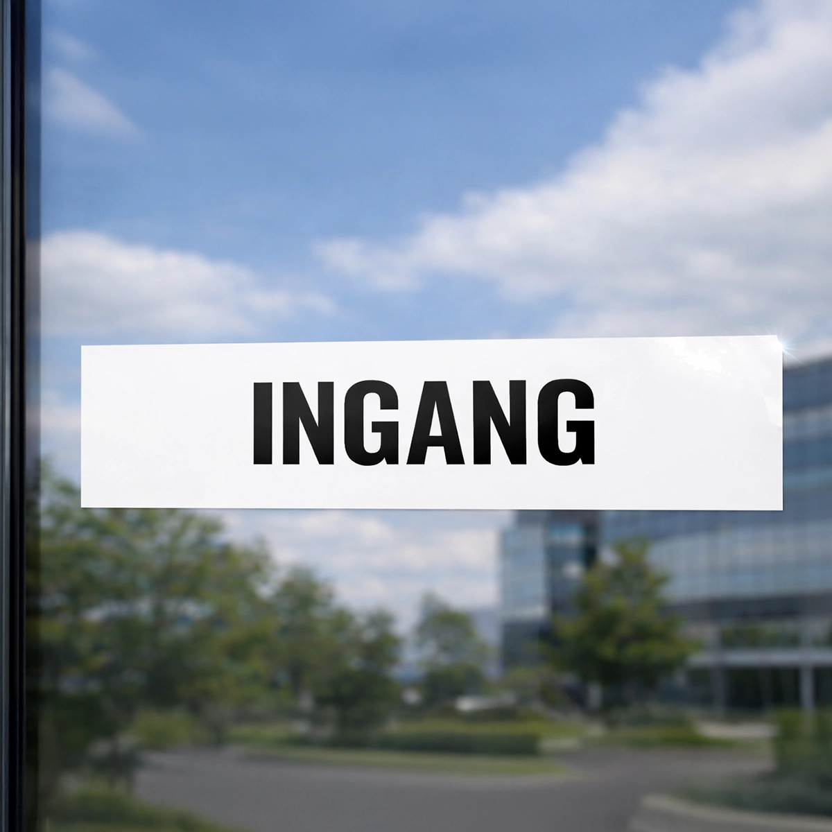 Tekststicker – contour gesneden met witte ondergrond