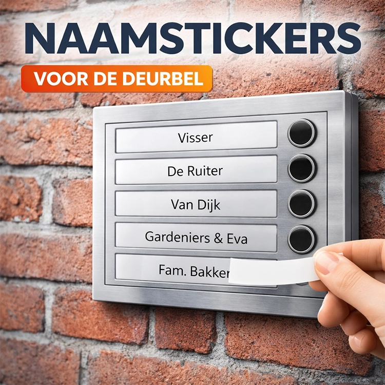 stickers voor een deurbelpaneel